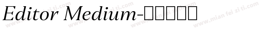 Editor Medium字体转换